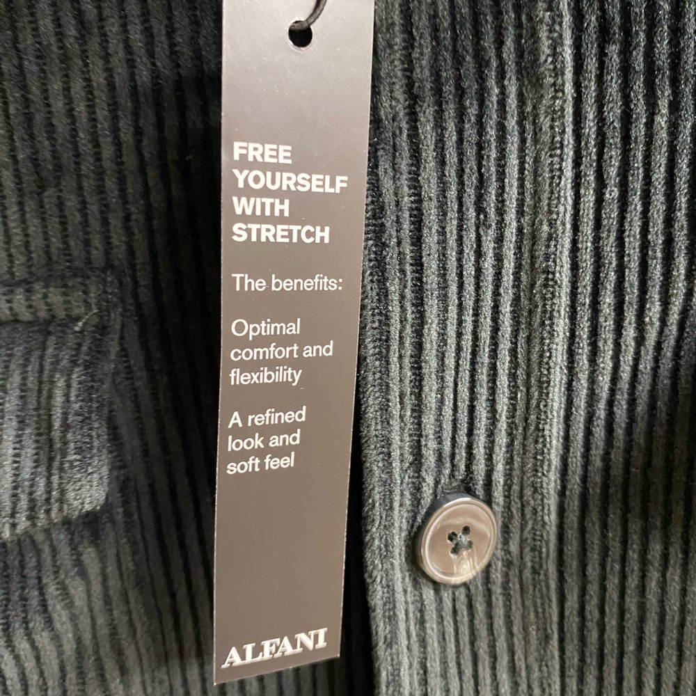 Alfani Black Button Up shirt Retail $140 - Picture 4 of 11